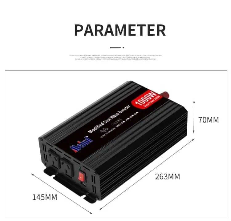1000W DC 12V/24V/48V to AC 110V/220V Modified Sine Wave Peak 2000W Power Inverter detail 8