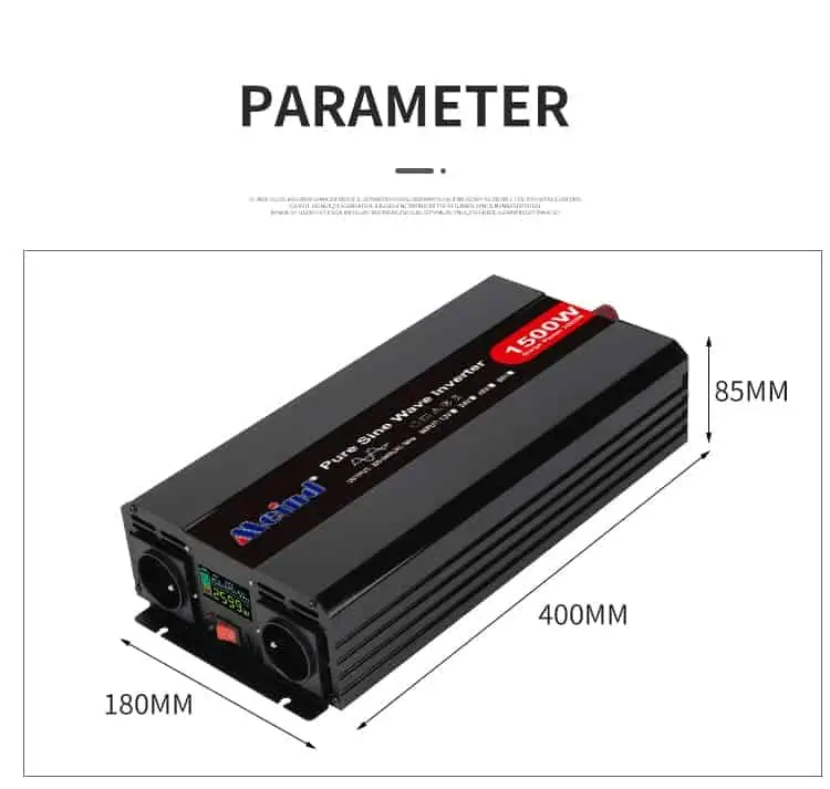 1500W DC 12V/24V/48V to AC 110V/220V Pure Sine Wave Power Inverter with LCD Display detail 8