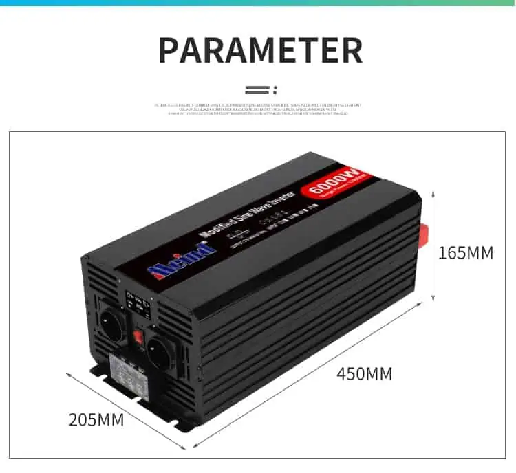 6000 Watt Inverter DC 12V/24V/48V to AC 110V/220V Modified Sine Wave with LCD Display detail 8