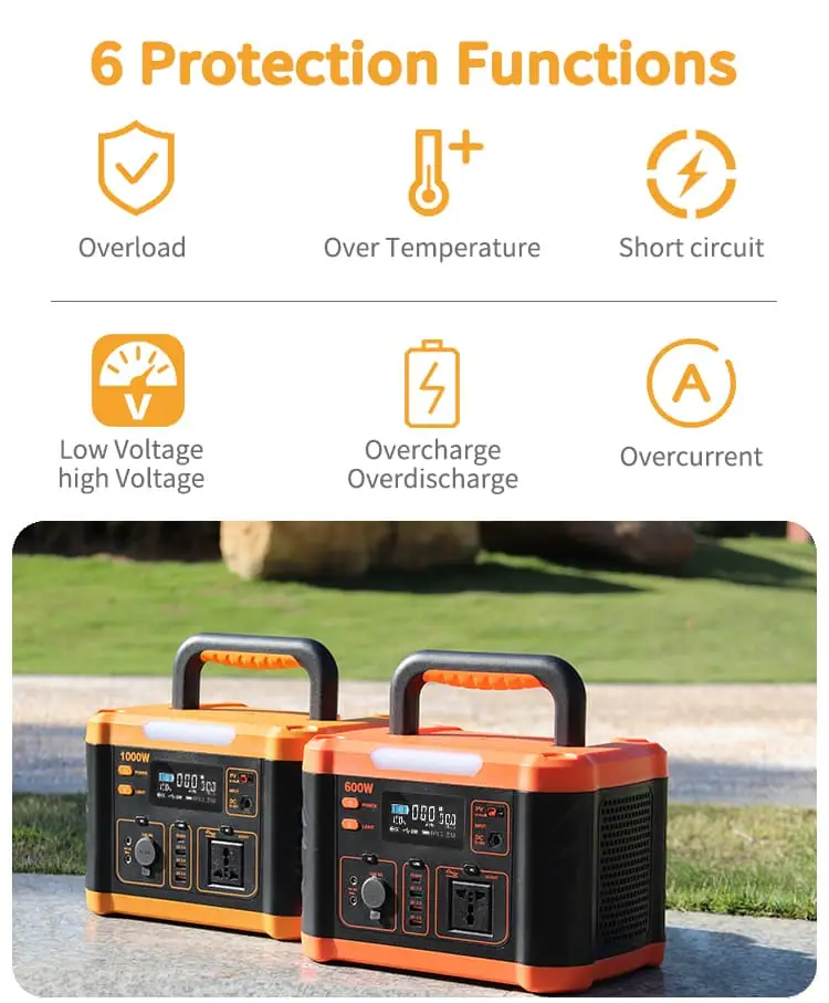 1000W Pure Sine Wave Portable Power Station Solar Generator with Wireless Charge detail 4