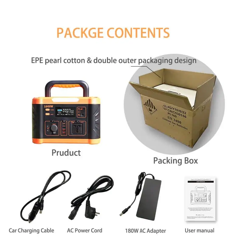 1000W Pure Sine Wave Portable Power Station Solar Generator with Wireless Charge detail 8