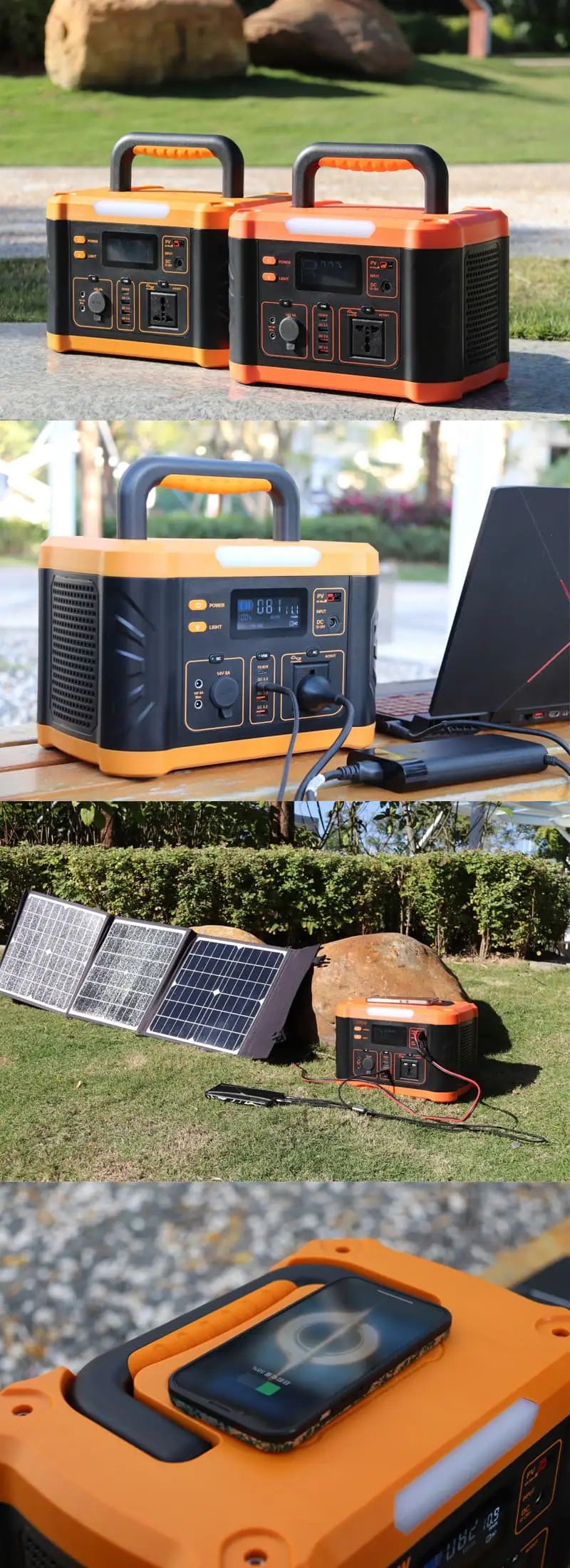 300W Pure Sine Wave Portable Power Station Solar Power Supply for Outdoors Camping Travel Hunting Emergency detail 2