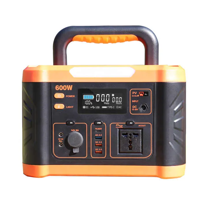 600W Pure Sine Wave Portable Power Station Solar Generator for Outdoors Camping Travel Hunting Emergency view 2
