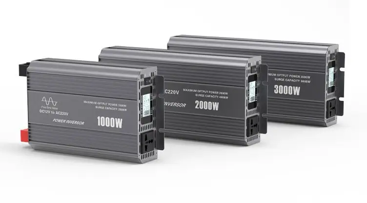 3000W DC 12V / 24V / 48V إلى AC 110V / 220V عاكس الطاقة لموجة جيبية نقية مع شاشة LCD التفاصيل 1