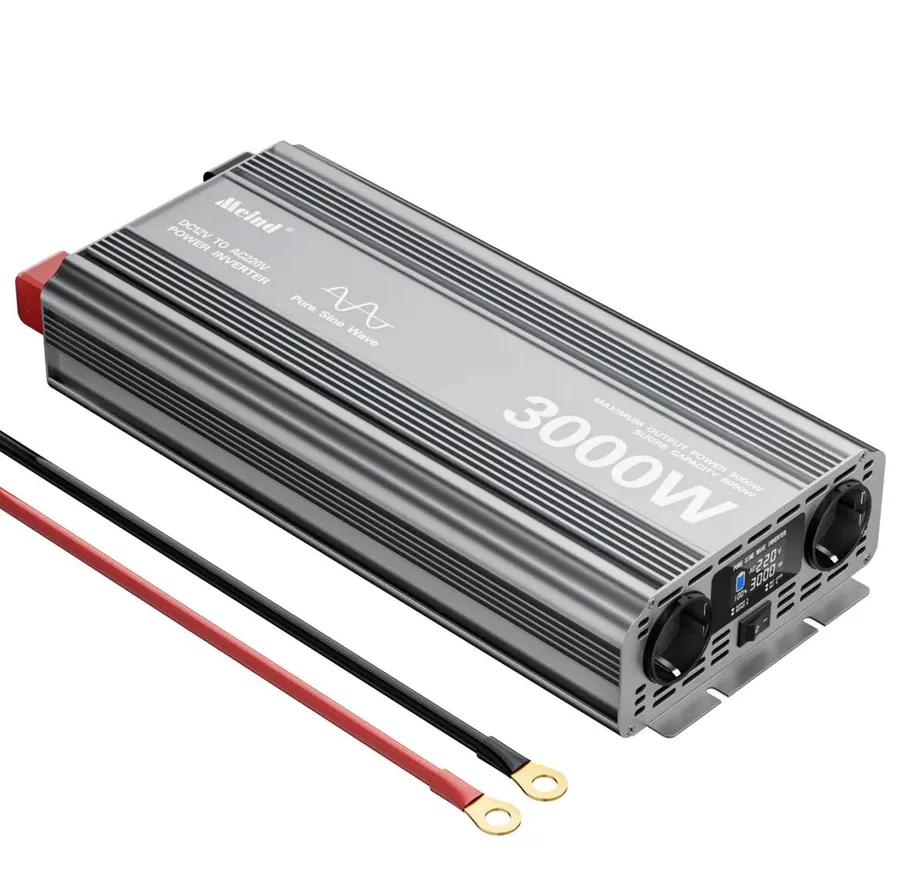 3000W DC 12V / 24V / 48V إلى AC 110V / 220V عاكس الطاقة لموجة جيبية نقية مع شاشة LCD عرض 2