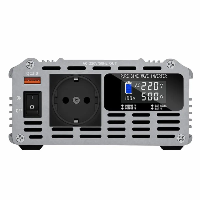 600W DC 12V/24V to AC 110V/220V Pure Sine Wave Power Inverter with LCD Display view 3