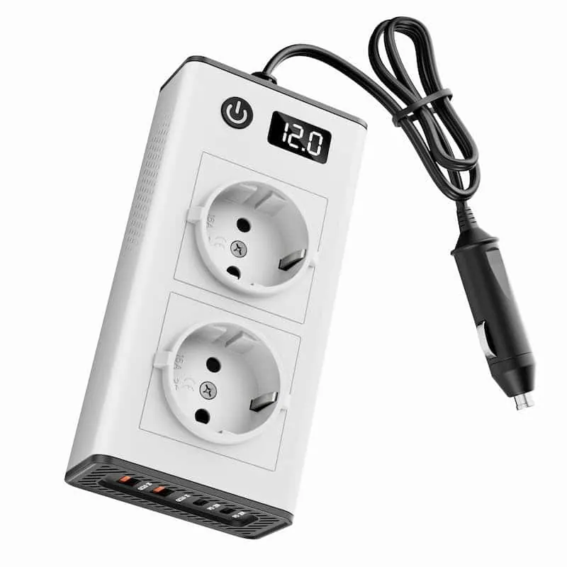 200W DC 12V to AC 220 110V Car Inverter 4 USB Output QC3.0 PD Fast Charging Voltage Inverter for Cars view 2