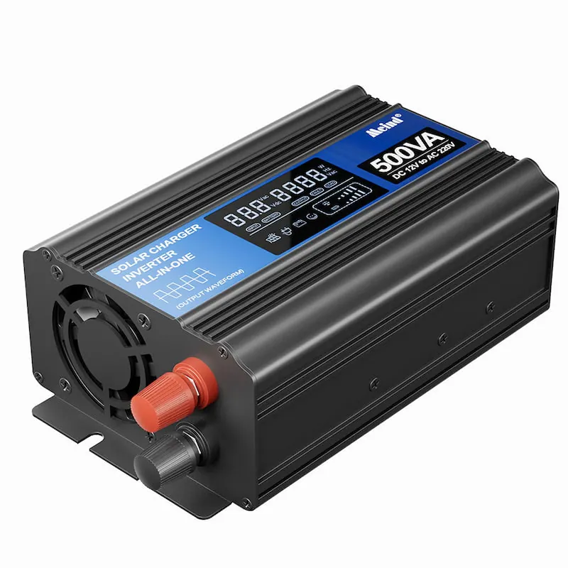 500W DC 12V/24V to AC 110V/220V Peak 1000W Off-Grid Solar Inverter view 2