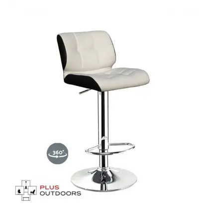 LEATHER KITCHEN CHAIR GAS LIFT SWIVEL BAR STOOL