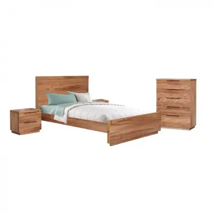 NELSON 4PC TALLBOY SUITE WORMING CHESTNUT TIMBER