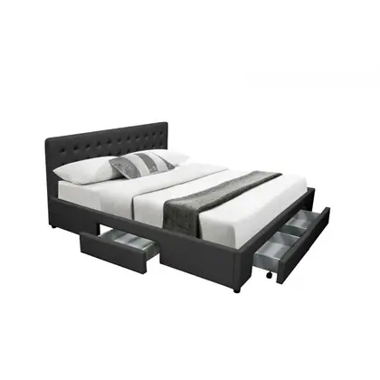 JULIA PU LEATHER BED MIT 4 ZAHLEN