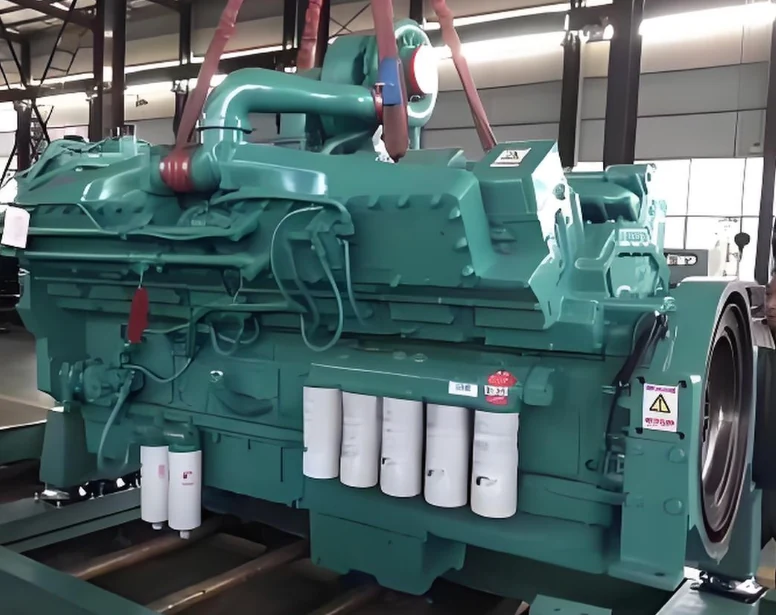Cummins KTA50 Generator Diesel Engine 1400 kW Generator Engine Assembly shown from another angle