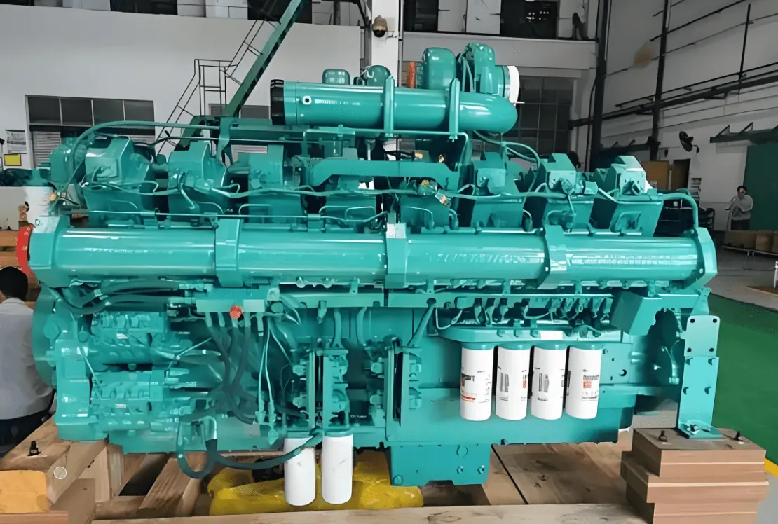 Cummins QSK50 Generator Diesel Engine 1560kW Generator Engine Assembly shown from another angle