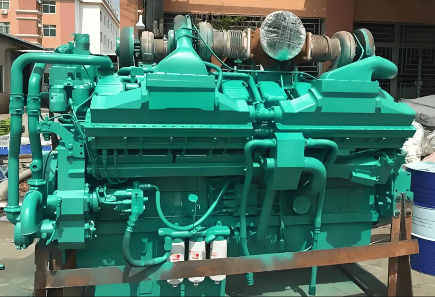 Cummins QSK50 Generator Diesel Engine 1560kW Generator Engine Assembly shown from another angle