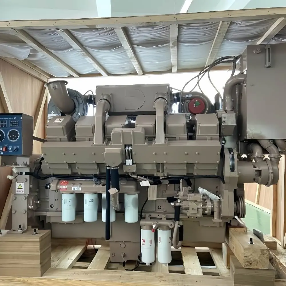 Cummins KTA38 746KW 1000HP Marine Diesel Engine shown from another angle