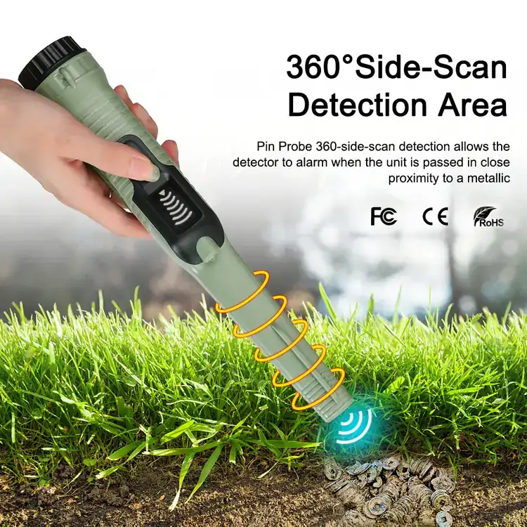 HS-12-Signal, das den Metalldetektor-Pinpointer anzeigt
