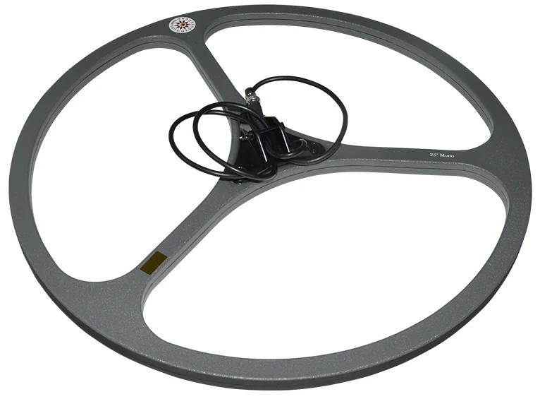 25 inch mono search coil in grey for gold and metal detectors