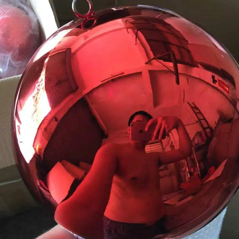 200mm Red Stainless Steel Gazing Ball view 3