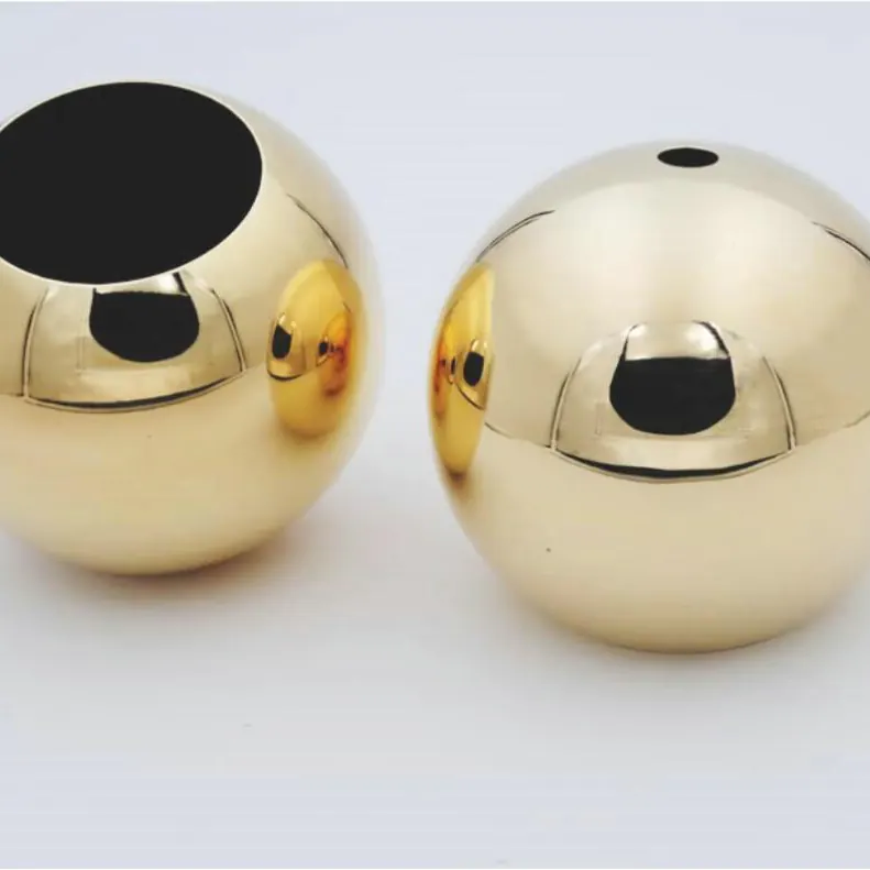 90mm Hollow Brass Spheres Lampshade view 2