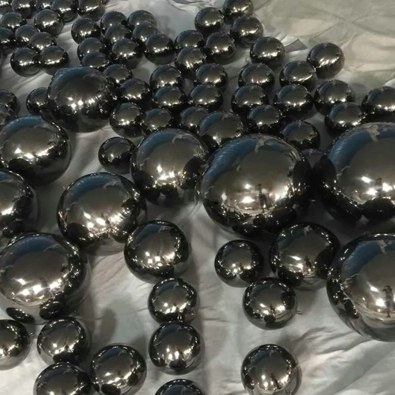 Black Stainless Steel Gazing Ball view 3