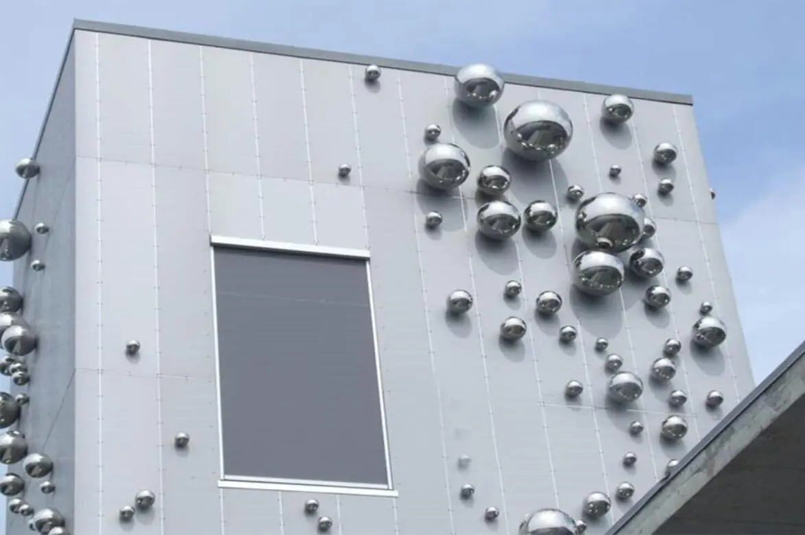 Hollow Steel Balls Wall In Norway