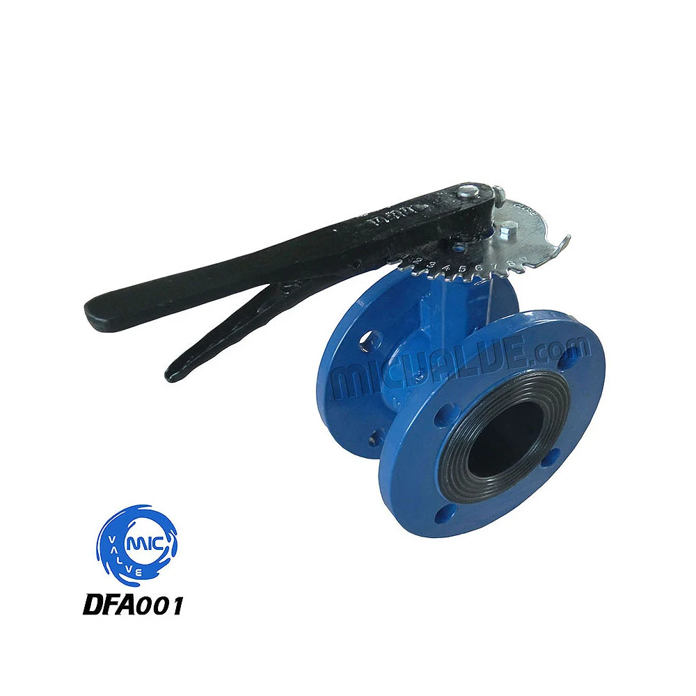 DFA001 concentric flanged butterfly valve with hand lever and JIS 10K flanges