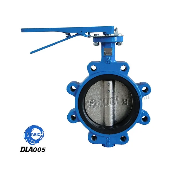 DLA005 lug butterfly valve with malleable iron body and hand lever