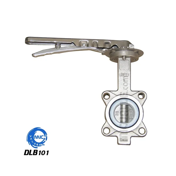 DLB101 lug butterfly valve no pin with PTFE seat and hand lever