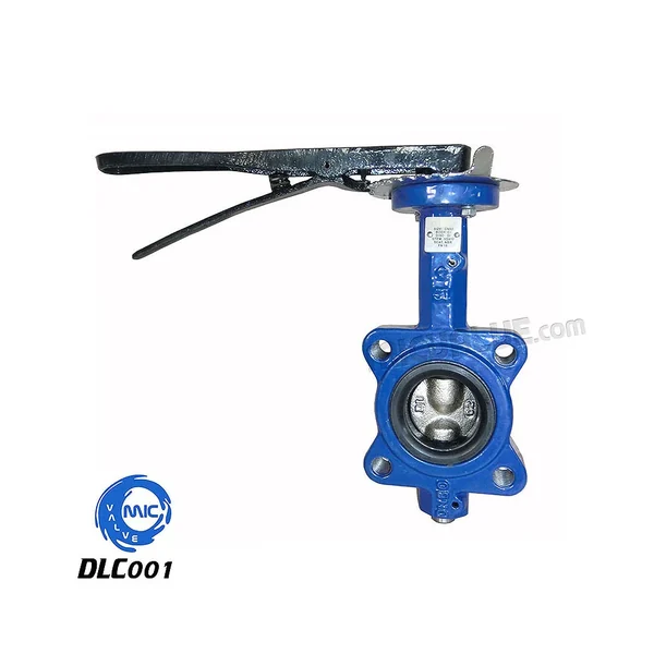 DLC001 lug type butterfly valve with half axle disc and hand lever