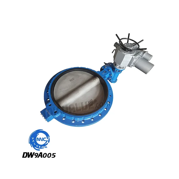 DW9A005 DN800 wafer type butterfly valve with mono-flange body and electric actuator
