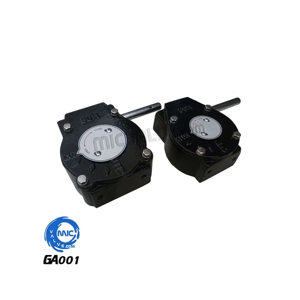 GA001 worm gear actuator for 2 to 14 inch valves mounted on a valve stem