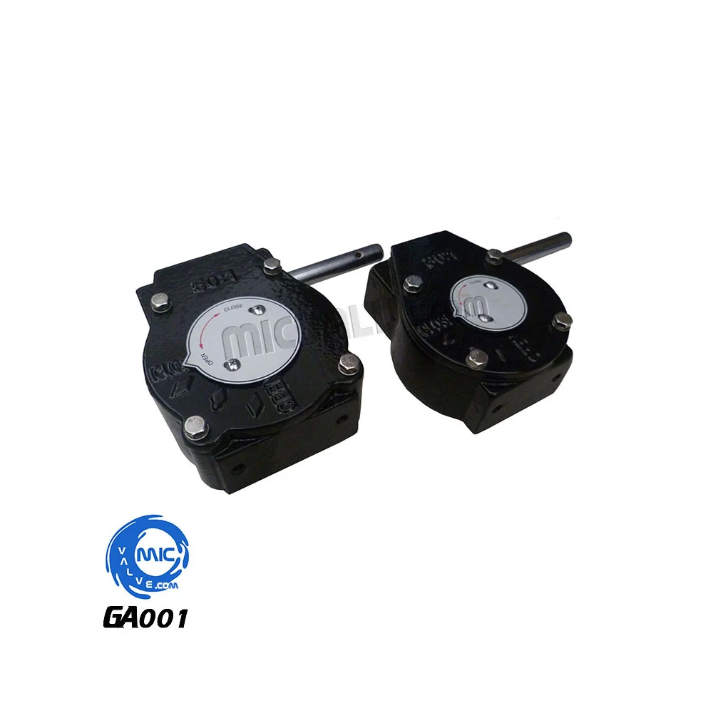 GA001 worm gear actuator for 2 to 14 inch valves mounted on a valve stem