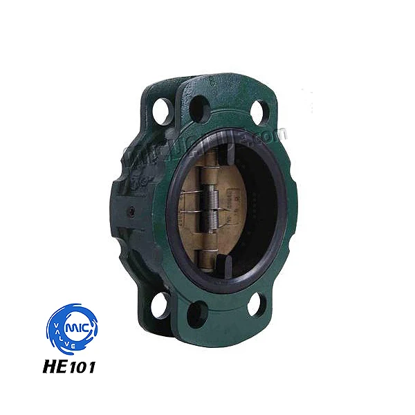 HE101 wafer type dual plate check valve with aluminium bronze disc and spring-assisted closure