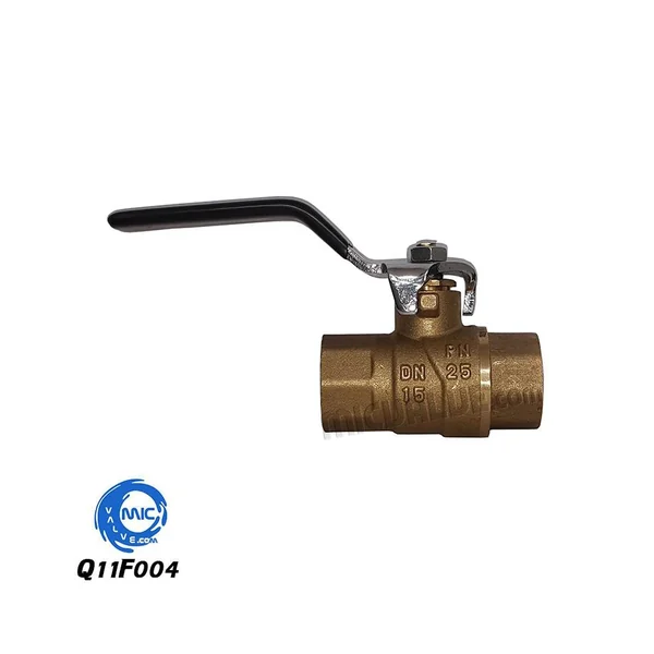 Q11F004 female thread brass ball valve with female threaded body end and hand lever