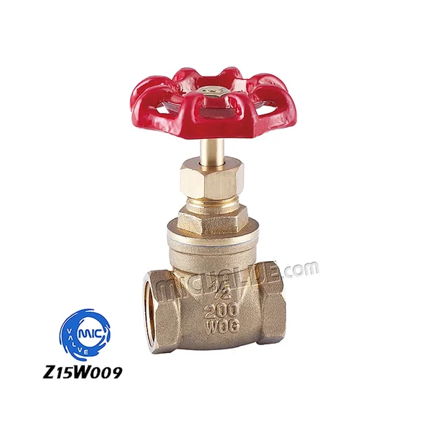 Válvula de compuerta NRS de rosca hembra de latón Z15W-09 con volante y extremos roscados hembra
