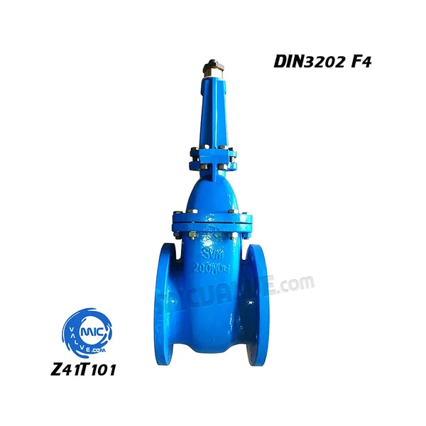 Z41T101 OS&Y metal seated gate valve with rising stem and handwheel, DIN3202 F4 flanges