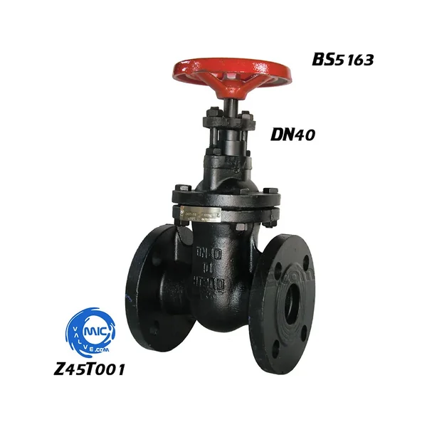Z45T001 non-rising stem metal seated gate valve with handwheel and BS5163 flanges