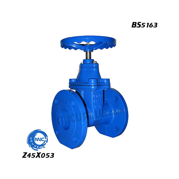 Z45X-053 non-rising stem resilient seated gate valve with handwheel, shown in full open position