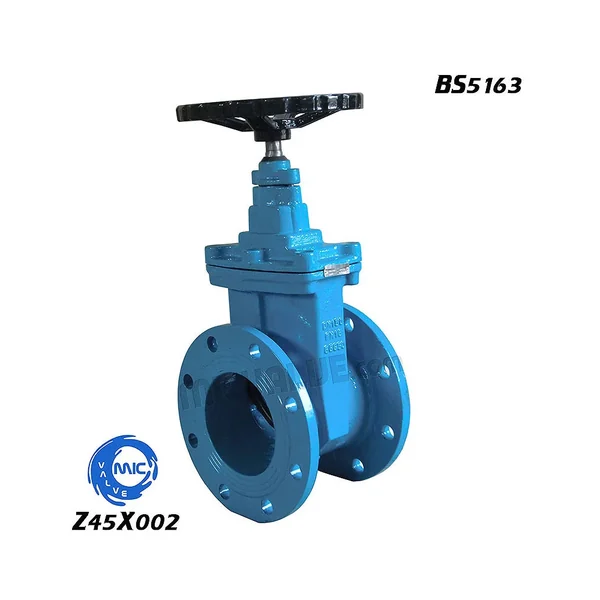 Z45X002 NRS resilient seat gate valve with handwheel and BS5163 flanges