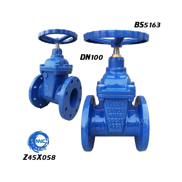 Z45X058 non-rising stem resilient seated gate valve with handwheel and flanged ends