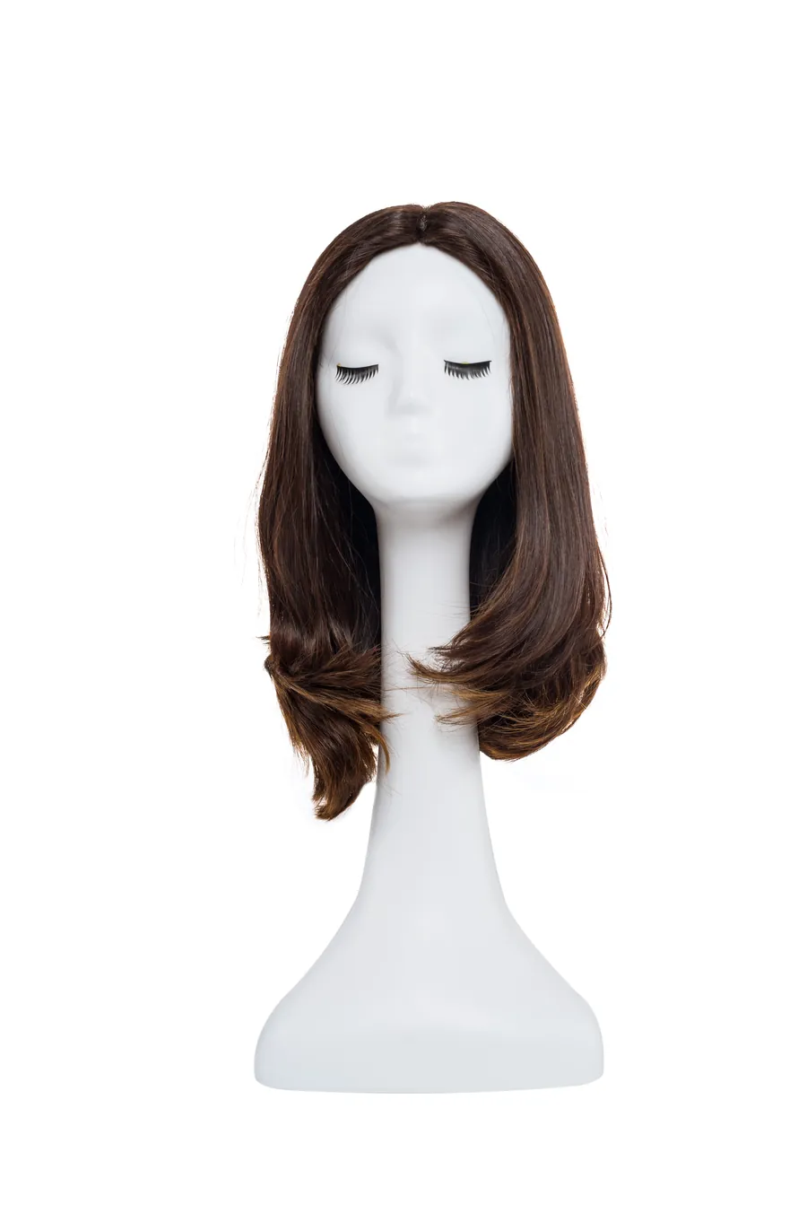 Парик из человеческих волос Wig5, вид спереди на голове манекена