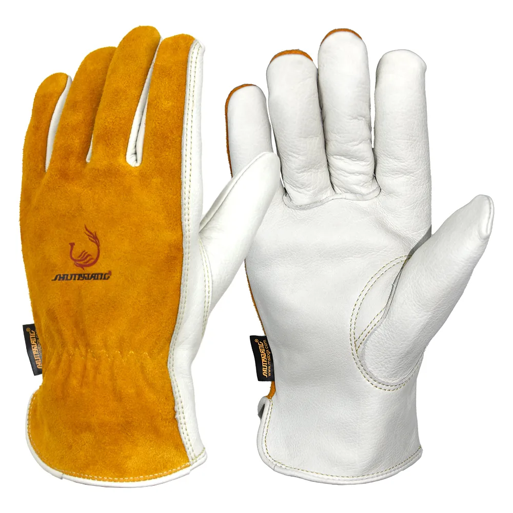 MS-918 grain cowhide driver work gloves