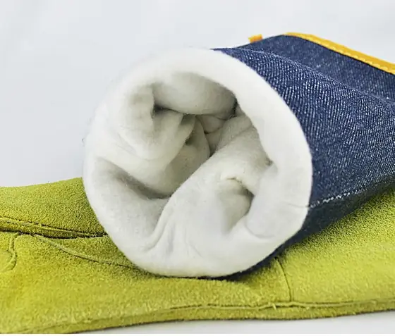 MS-808 welding glove showing cotton liner and Kevlar stitching
