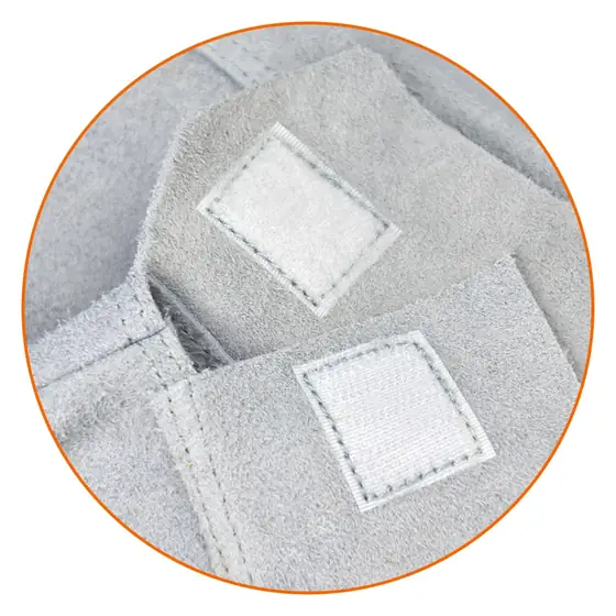 Pair of natural cowhide welding sleeves