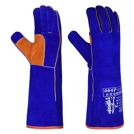MS-717 Schweißerhandschuhe aus Spaltleder, 16 Zoll