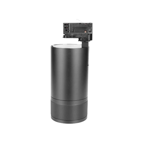 40W LED track light tilted to show 90 degree vertical adjustment