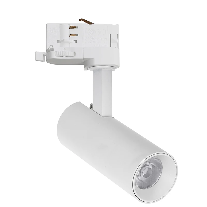 رأس ضوء المسار LED بأربعة أسلاك بقدرة 40 وات في هيكل من الألومنيوم المبثوق باللون الأسود