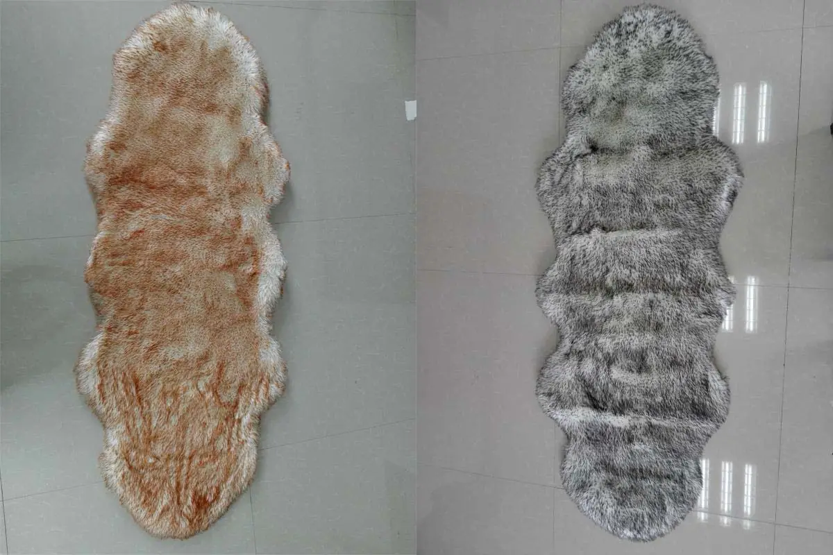 Tapete de pele sintética super macio com pilha de cabelo comprido e desgrenhado