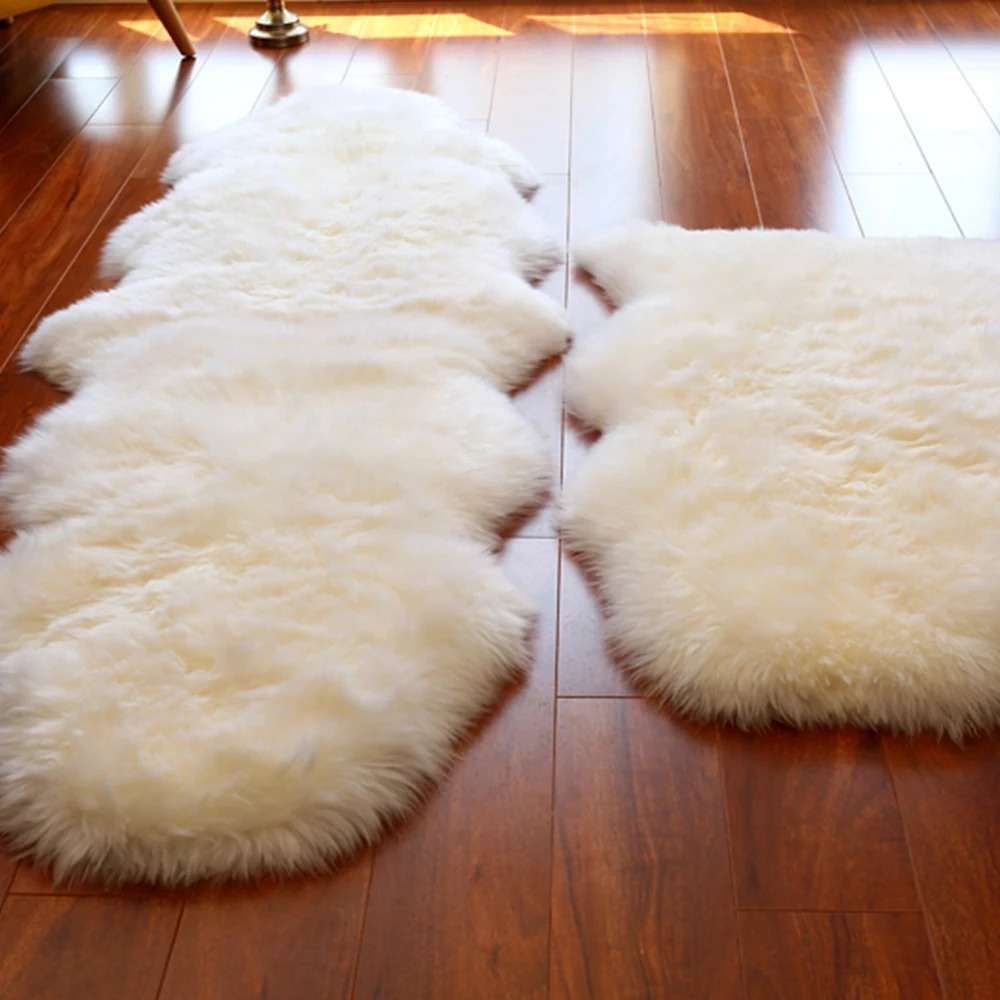 Super Soft Long Hair Pile Shaggy Area Faux Fur Rug extra photo