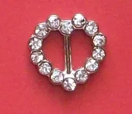 0081 - heart shape rhinestone buckle by Shantou Xinfa